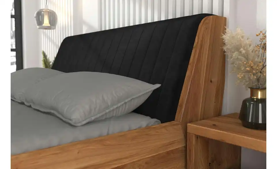 Massivholzbett Harald Eiche, Detailansicht