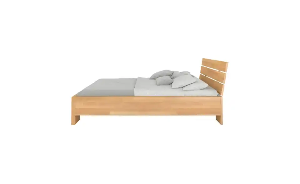 Massivholzbett Arhus Buche, Profilansicht