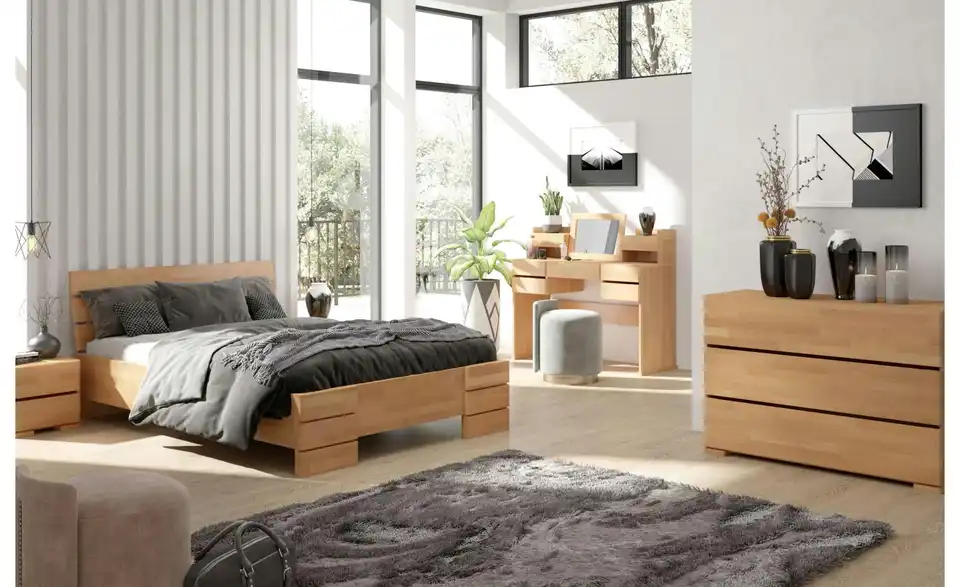 Massivholzbett Sandema Buche, in Wohnsituation