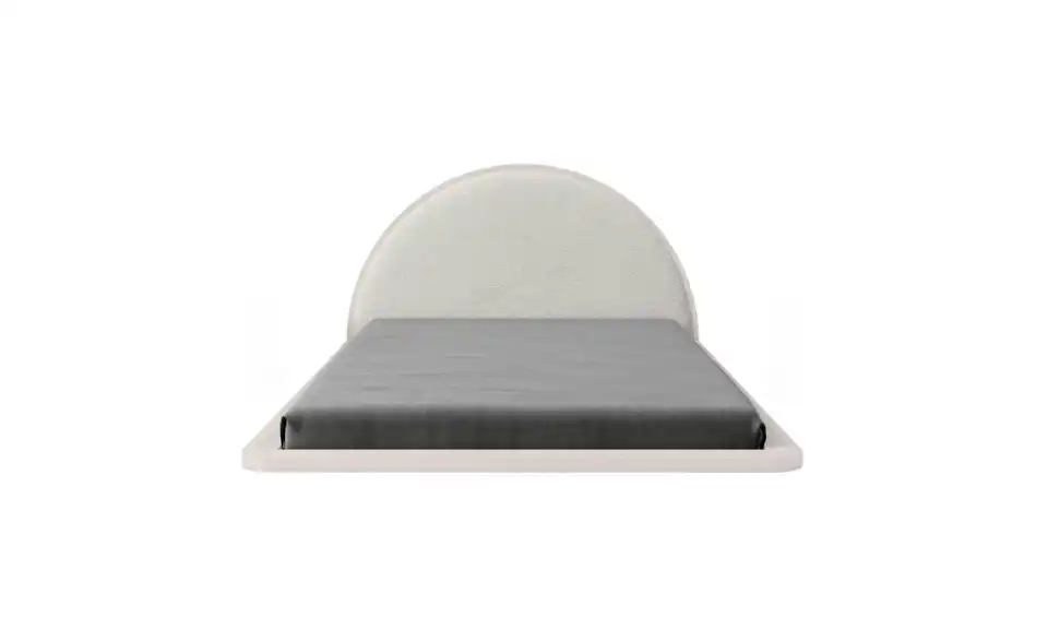 Massivholzbett weiß 160x200, Frontansicht