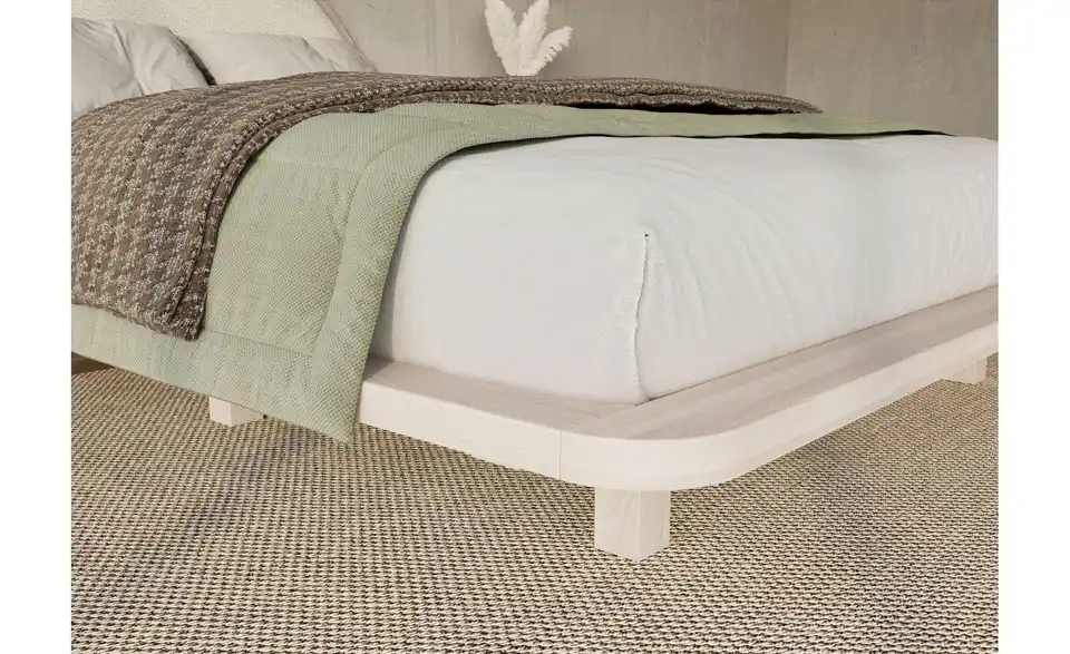 Massivholzbett weiß 160x200, Detailansicht