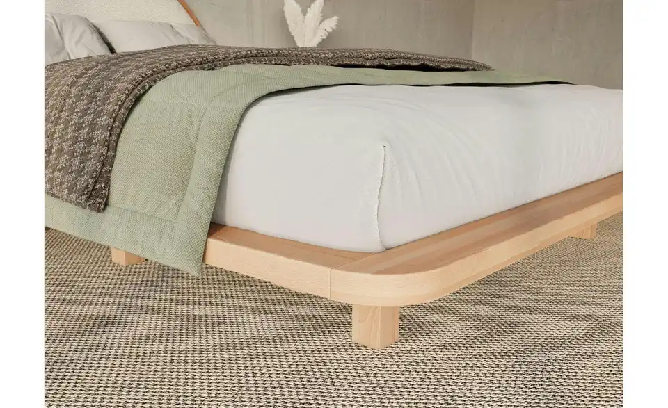 Massivholzbett Buche 120x200, Detailansicht