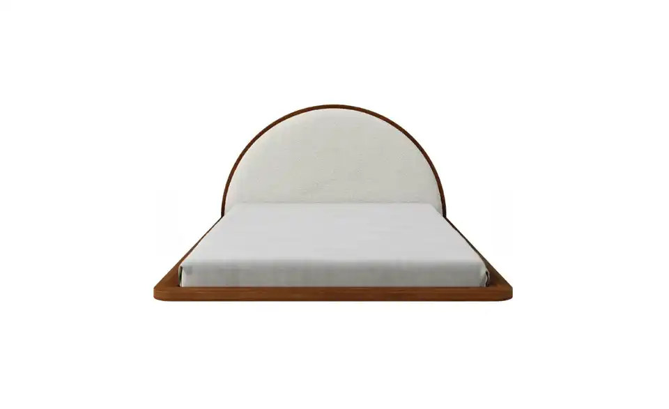 Massivholzbett Nussbaum160x200, Frontansicht