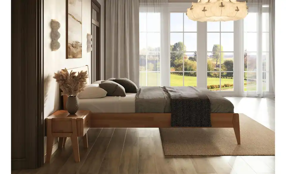 Massivholzbett Radom Buche, in Wohnsituation