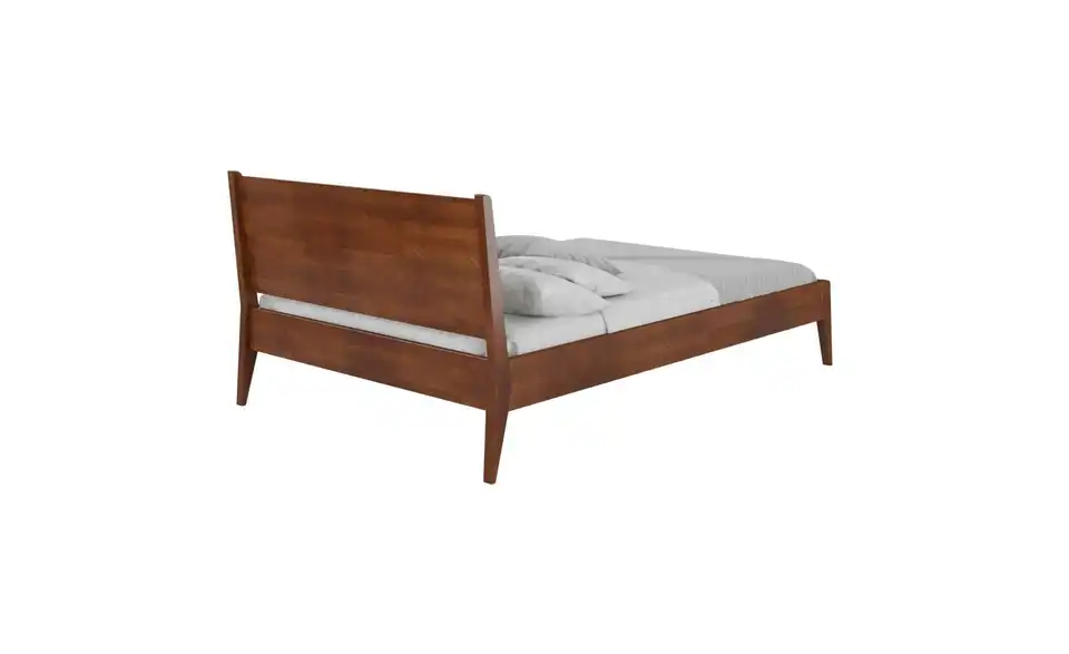 Massivholzbett Radom nussbaumfarben, Rückansicht