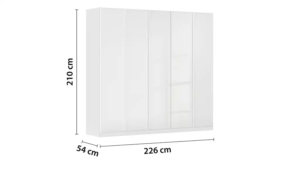 Drehtürenschrank Stella, Bemaßung