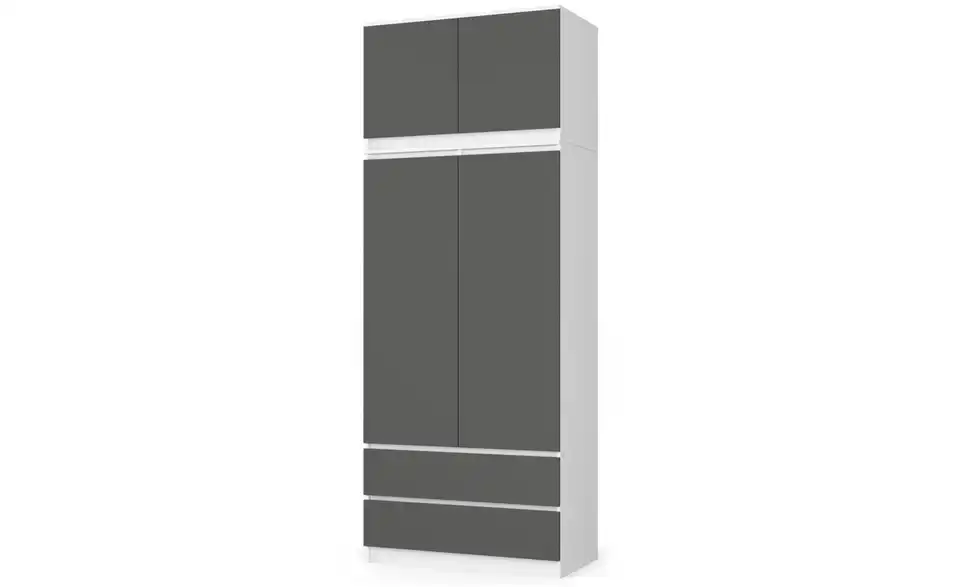 Drehtürenschrank Oda 234 cm hoch, Perspektive