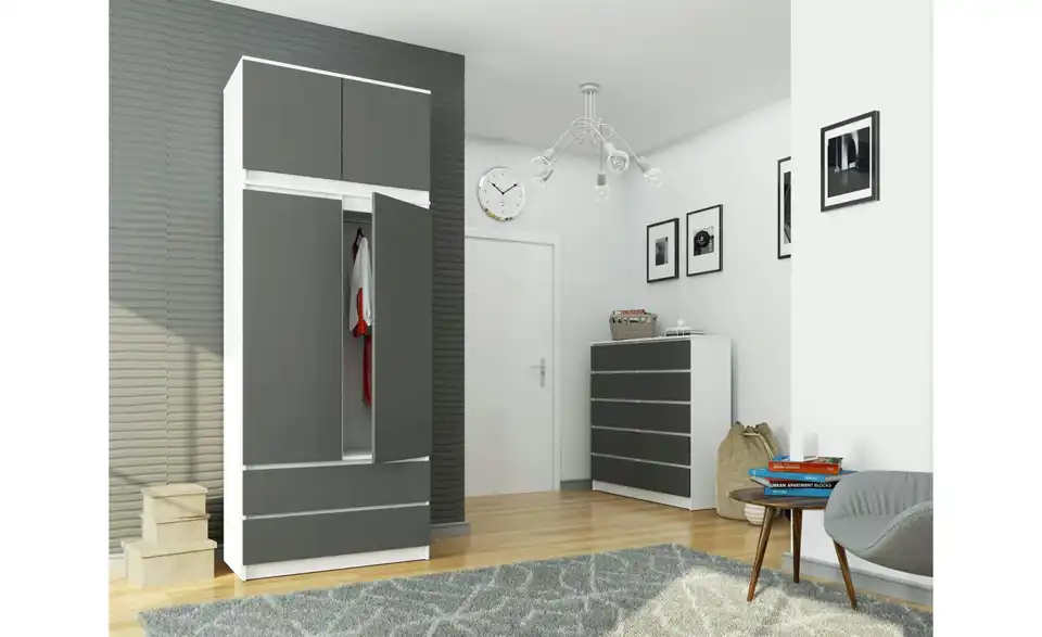 Drehtürenschrank Oda 234 cm hoch, in Wohnsituation