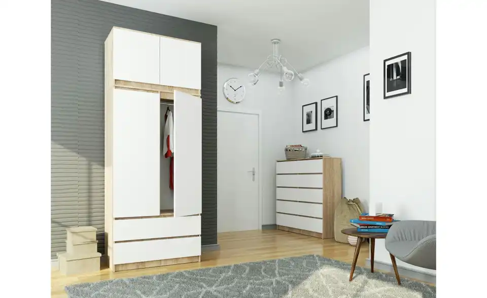 Drehtürenschrank Oda 234 cm hoch, in Wohnsituation