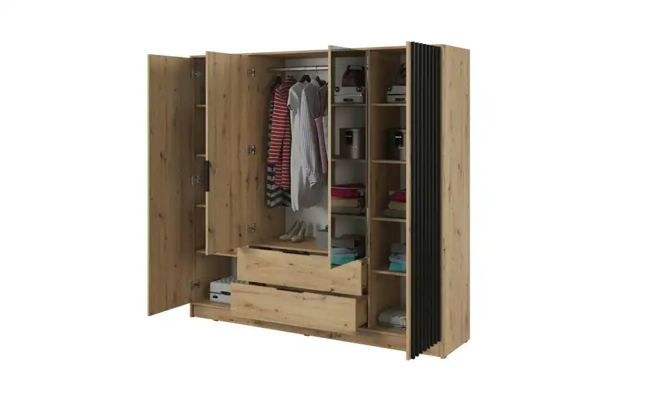 Drehtürenschrank Nelly, geöffnet