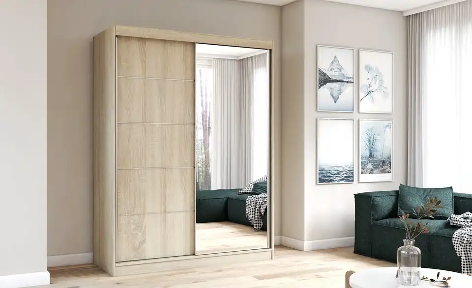 Schwebetürenschrank Vista 2-türig, in Wohnsituation
