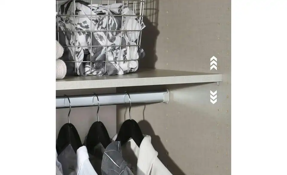 Kleiderschrank Frieda mit Schubladen, Stoffstruktur