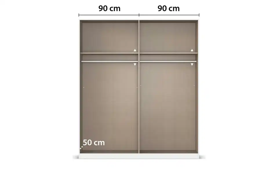 Kleiderschrank Frieda, geöffnet