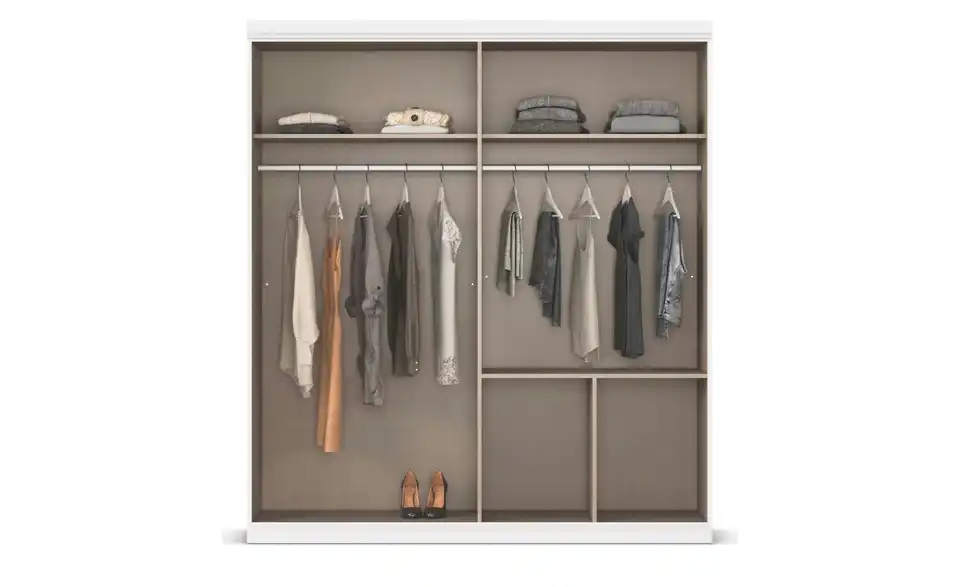 Kleiderschrank Frieda mit Schubladen, geöffnet