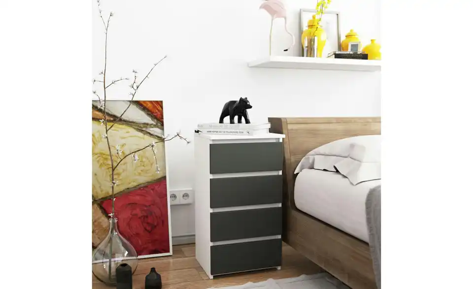 Kommode Carlo mit 4 Schubladen, in Wohnsituation