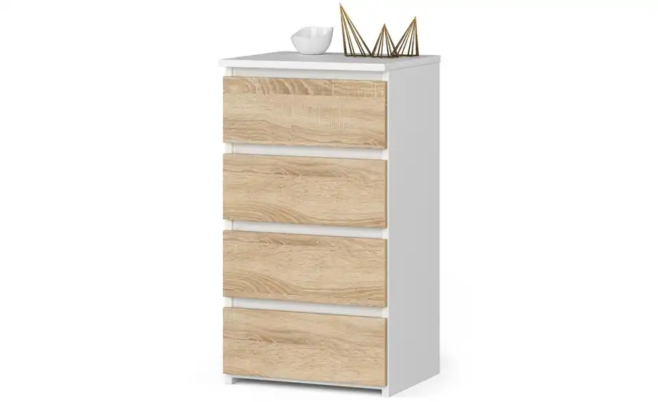 Kommode Carlo mit 4 Schubladen, Perspektive