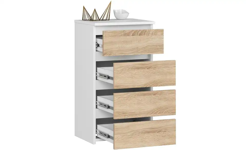 Kommode Carlo mit 4 Schubladen, geöffnet