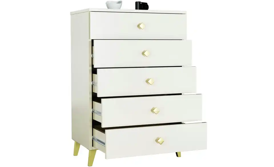 Kommode Lara mit 5 Schubladen, geöffnet
