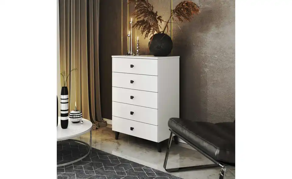 Kommode Lara mit 5 Schubladen, in Wohnsituation