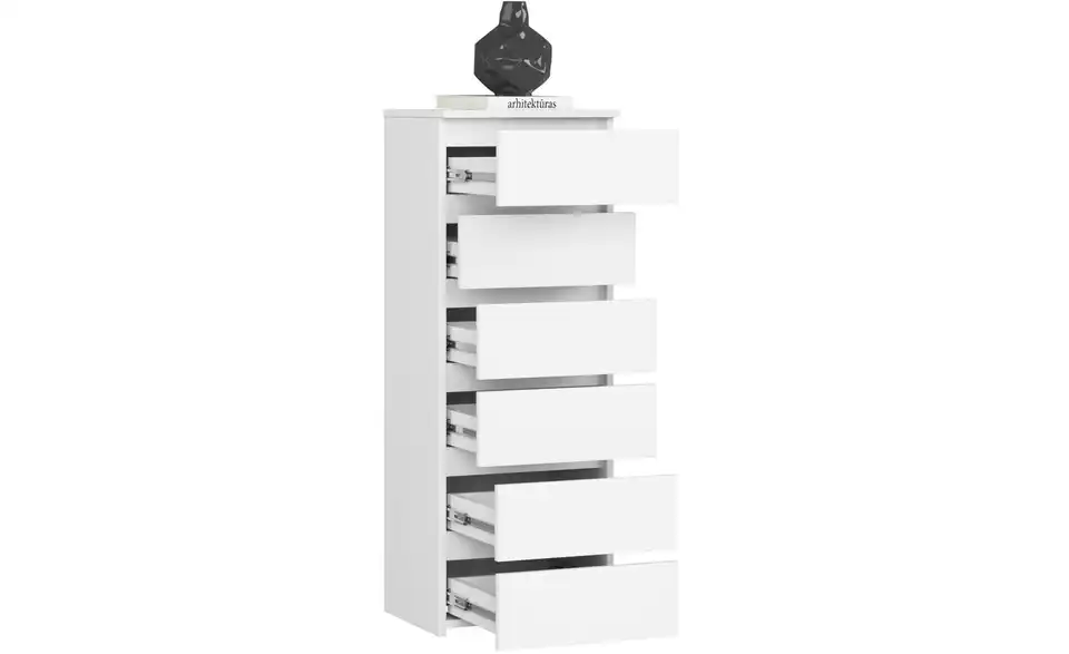 Kommode Carlo mit 6 Schubladen, geöffnet