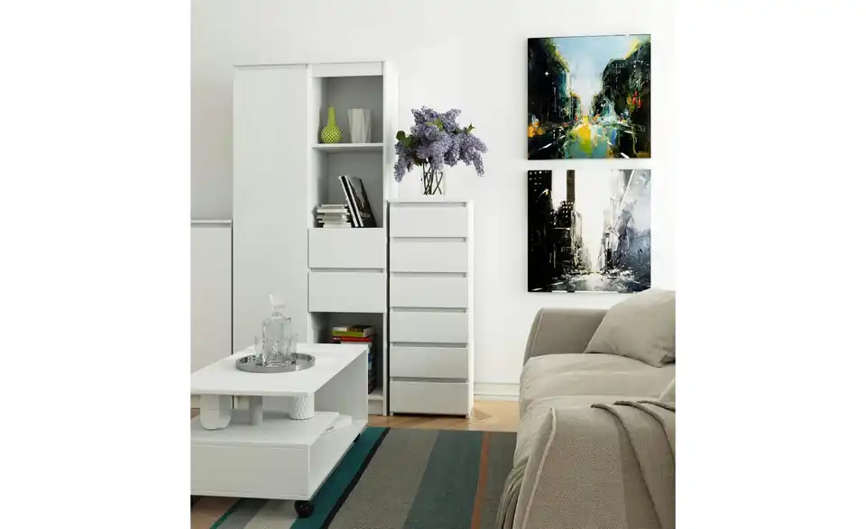 Kommode Carlo mit 6 Schubladen, in Wohnsituation