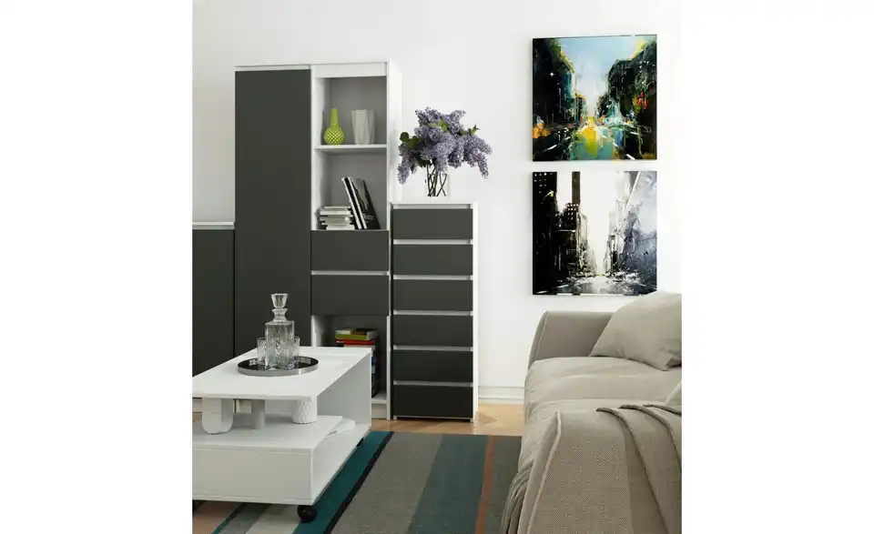 Kommode Carlo mit 6 Schubladen, in Wohnsituation