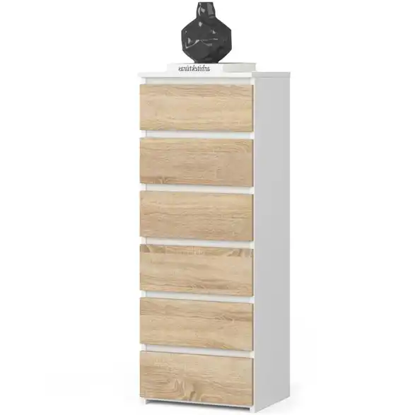 Kommode Carlo mit 6 Schubladen, Perspektive