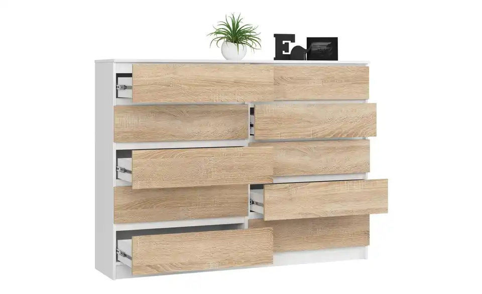 Kommode Kate 160 cm breit, geöffnet