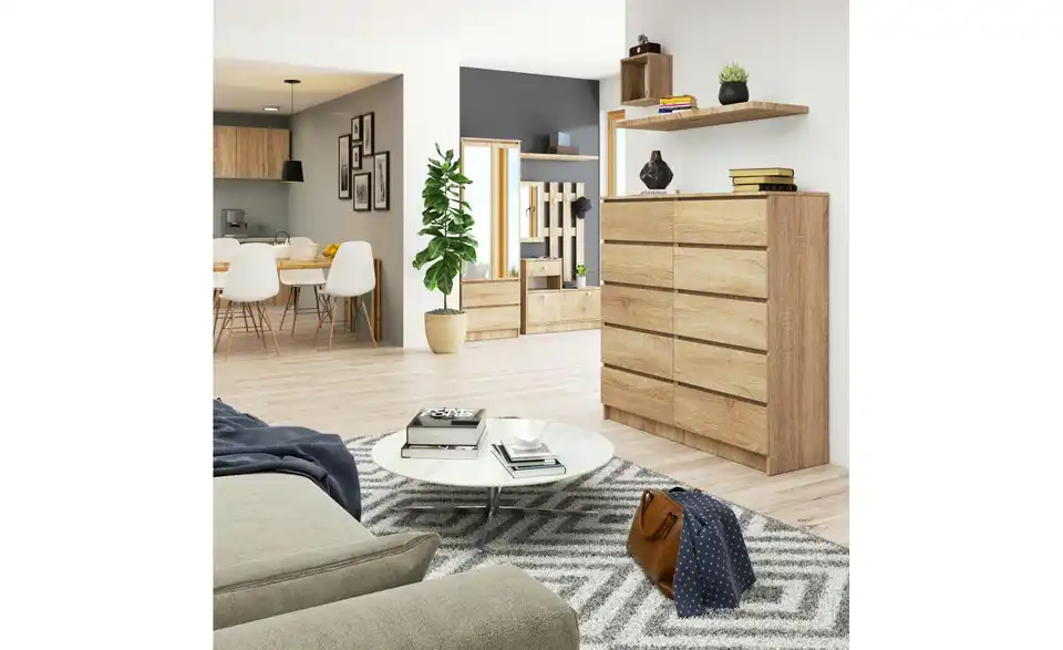 Kommode Kersten mit 10 Schubladen, in Wohnsituation