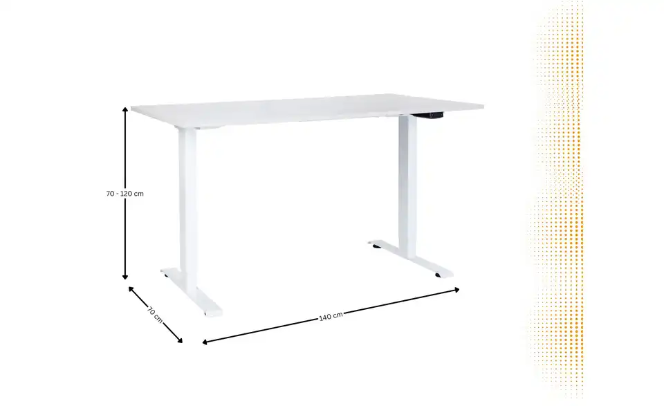 Schreibtisch Mathea, Bemaßung