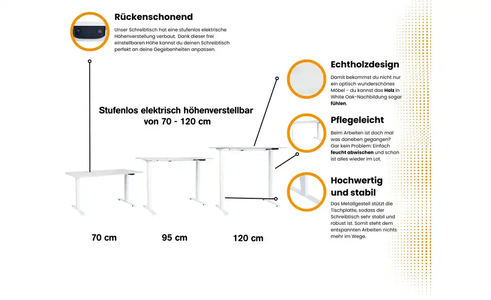 Schreibtisch Mathea, Bild mit Text