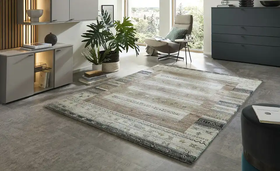 Kurzflorteppich Uvita Noir, in Wohnsituation