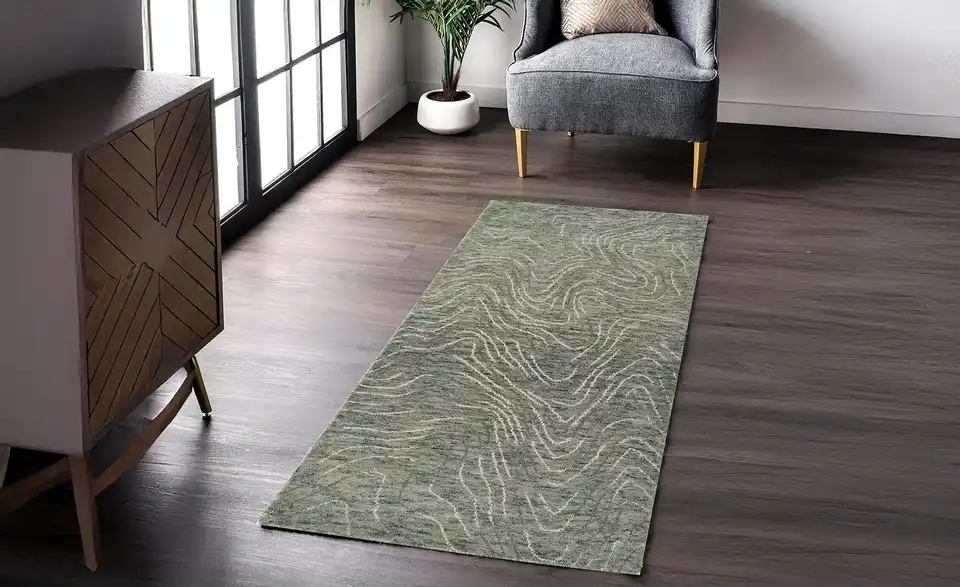 como Handtuft-Teppich Purnia, in Wohnsituation