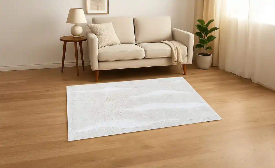 como Handtuft-Teppich Loni, in Wohnsituation