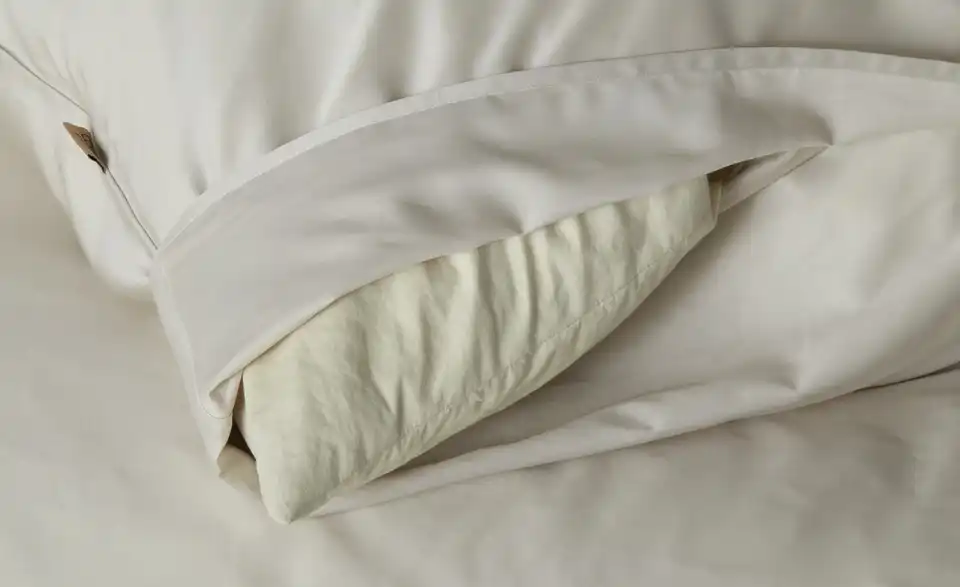 Como Green Satin Bettwäsche Uni, Detailansicht