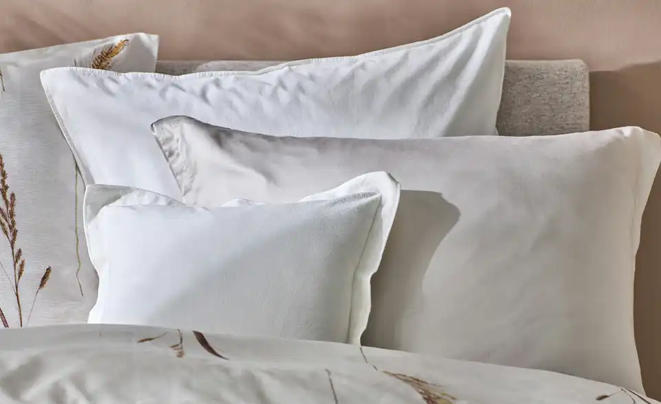 Como Green Satin Bettwäsche Uni, Detailansicht