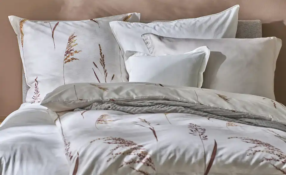 Como Green Satin Bettwäsche Uni, Detailansicht