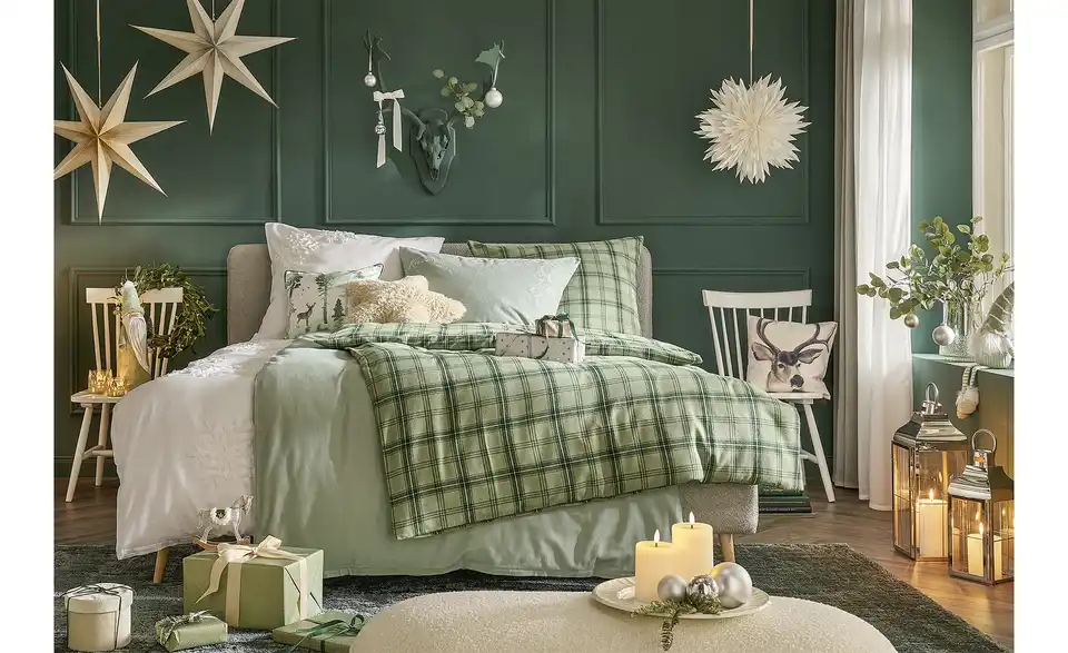 como Biber Wende-Bettwäsche Mistletoe, in Wohnsituation