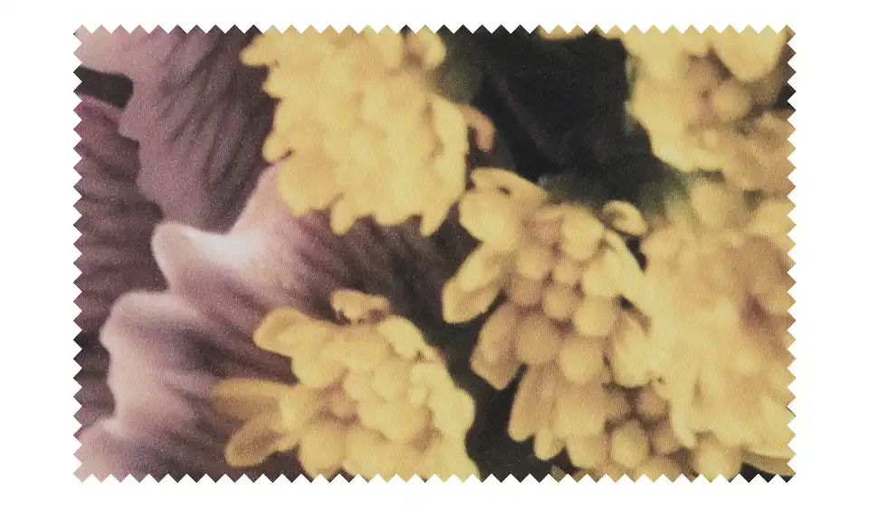 indigo Mako-Satin Wende-Bettwäsche Flowery, Stoffstruktur