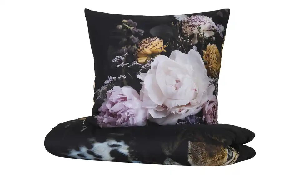 indigo Mako-Satin Wende-Bettwäsche Leo Love, Perspektive