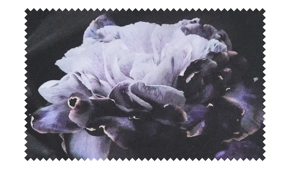 indigo Mako-Satin Wende-Bettwäsche Leo Love, Stoffstruktur