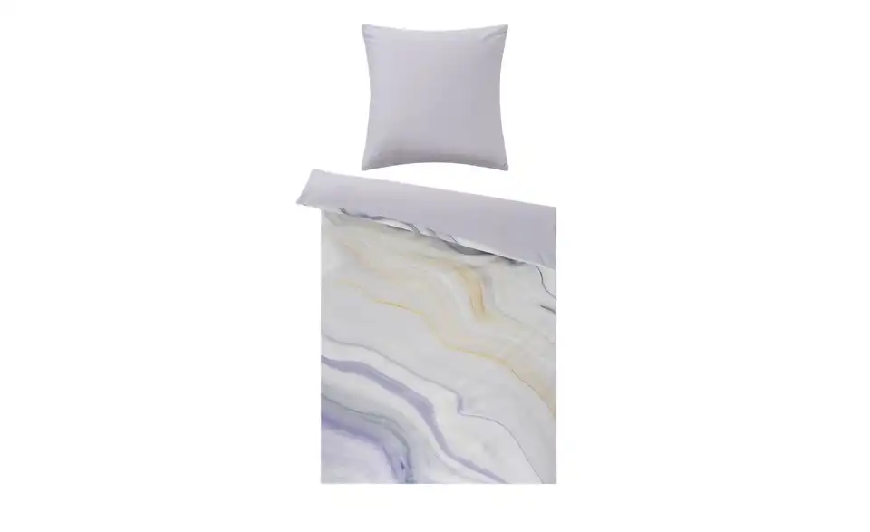 indigo Mako-Satin Wende-Bettwäsche, Rückansicht