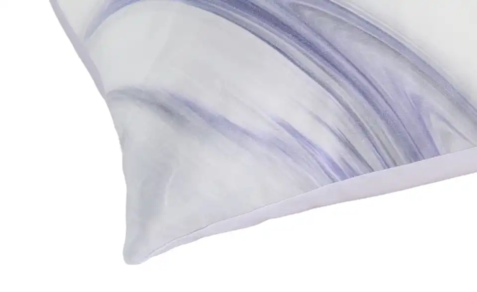 indigo Mako-Satin Wende-Bettwäsche, Detailansicht