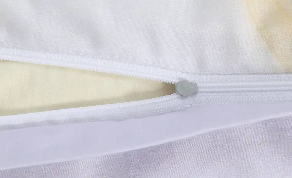 indigo Mako-Satin Wende-Bettwäsche, Detailansicht