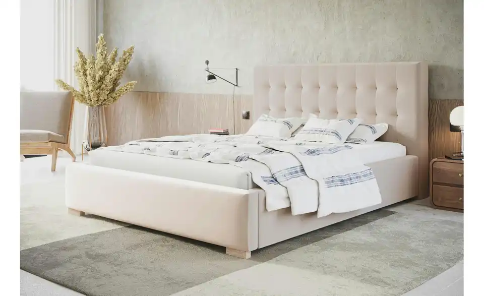 Polsterbett Crawley mit Stauraum, in Wohnsituation