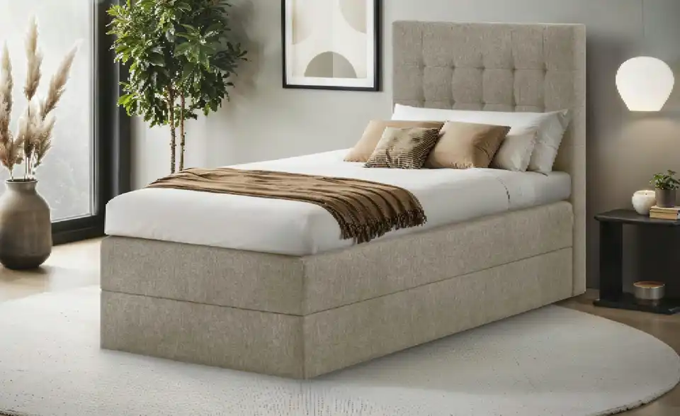 Boxspringbett Barcelona mit Bettkasten, in Wohnsituation