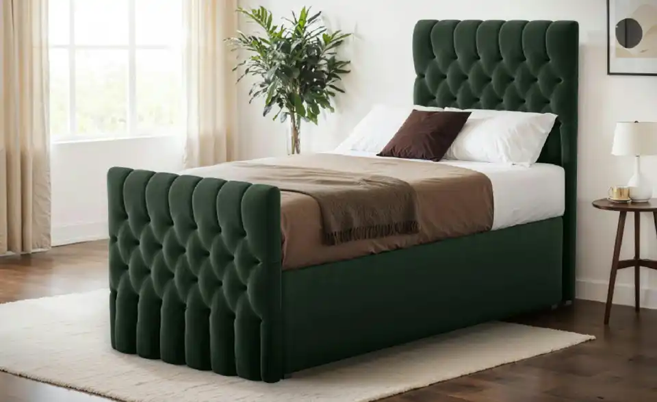 Boxbett Belek King mit Bettkasten und Fußteil, in Wohnsituation