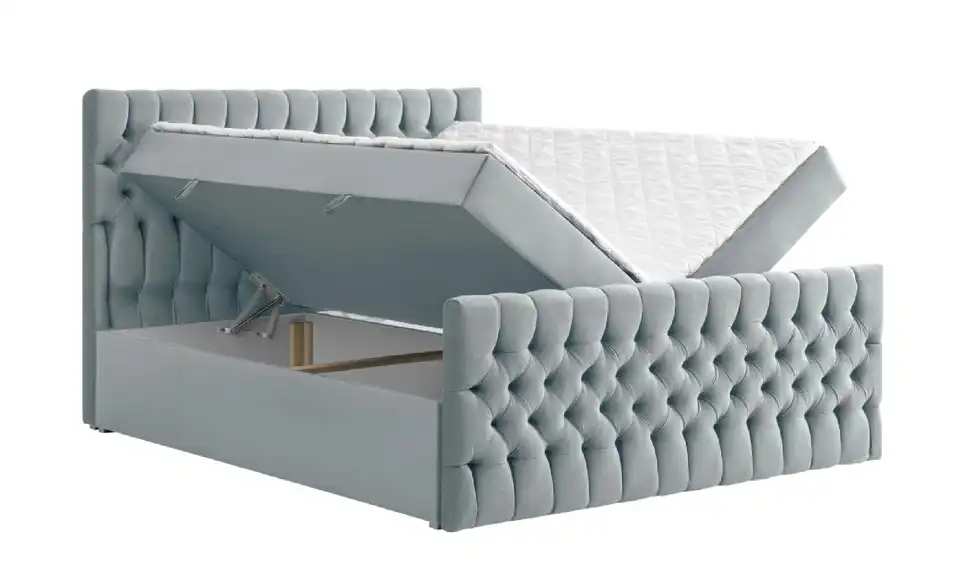 Boxbett Belek King mit Bettkasten und Fußteil, Funktionsansicht