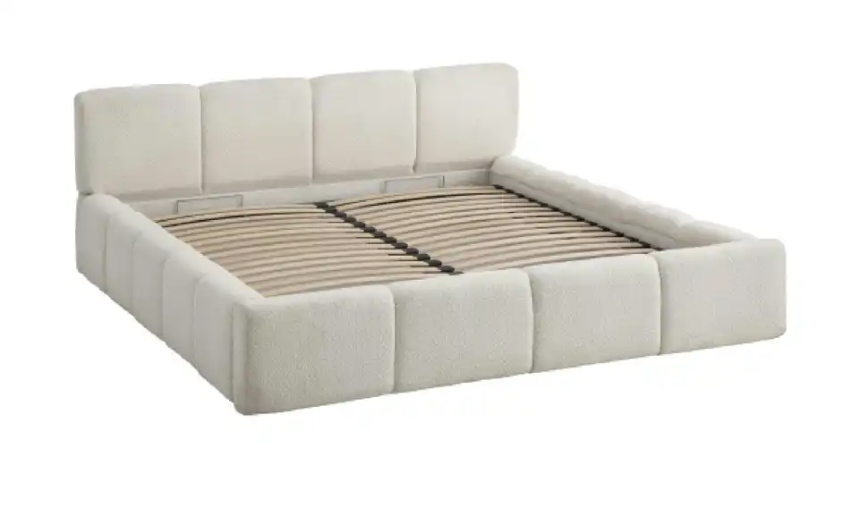 Polsterbett Palma in cremefarbenem Bouclé, Ergänzung