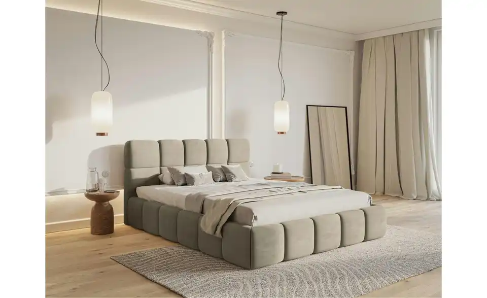 Selsey Polsterbett Cloudy mit Bettkasten, in Wohnsituation